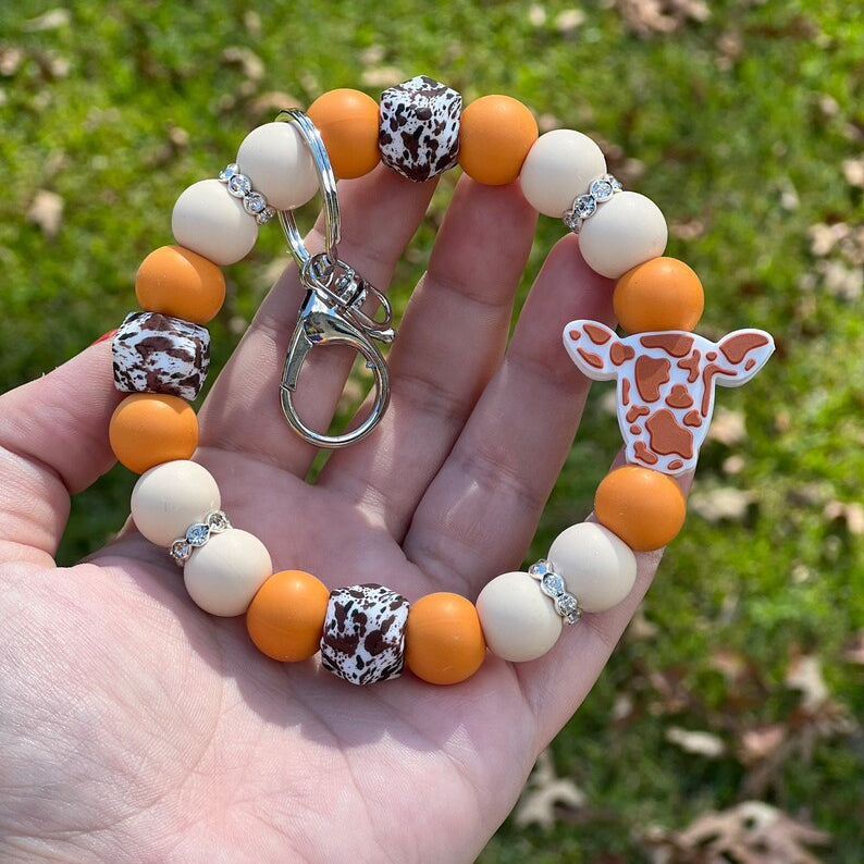 Wholesale 20PCS Bull Head Silicone Bracelet Keychain